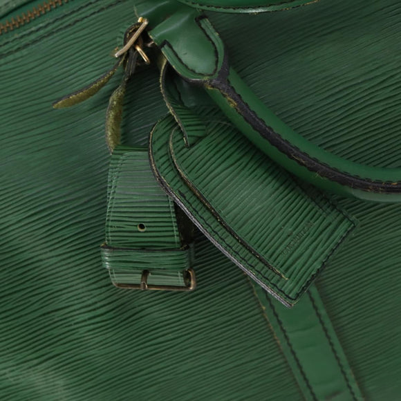 LOUIS VUITTON Epi Keepall 50 Boston Bag Green M42964 LV Auth 144025