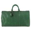 LOUIS VUITTON Epi Keepall 50 Boston Bag Green M42964 LV Auth 144025-2