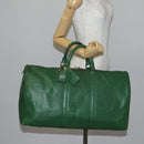 LOUIS VUITTON Epi Keepall 50 Boston Bag Green M42964 LV Auth 144025-22