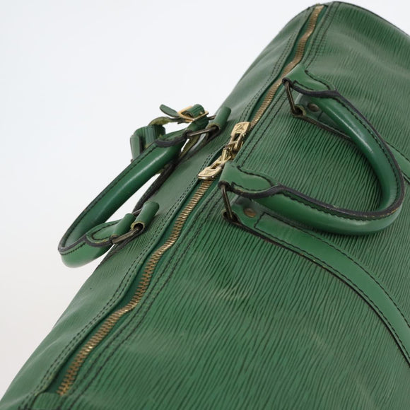 LOUIS VUITTON Epi Keepall 50 Boston Bag Green M42964 LV Auth 144025