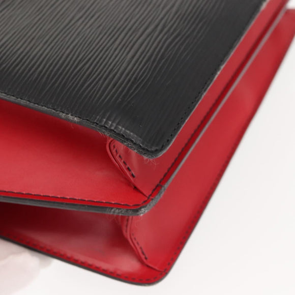 LOUIS VUITTON Epi Bicolor Varenne Hand Bag Black Red M52387 LV Auth 144026