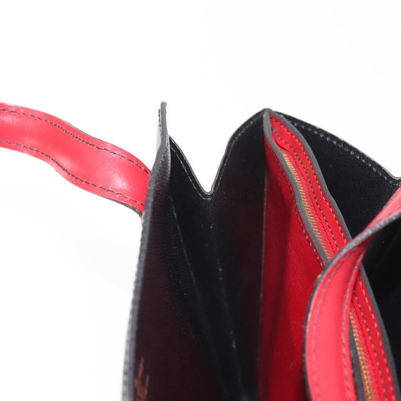 LOUIS VUITTON Epi Bicolor Varenne Hand Bag Black Red M52387 LV Auth 144026