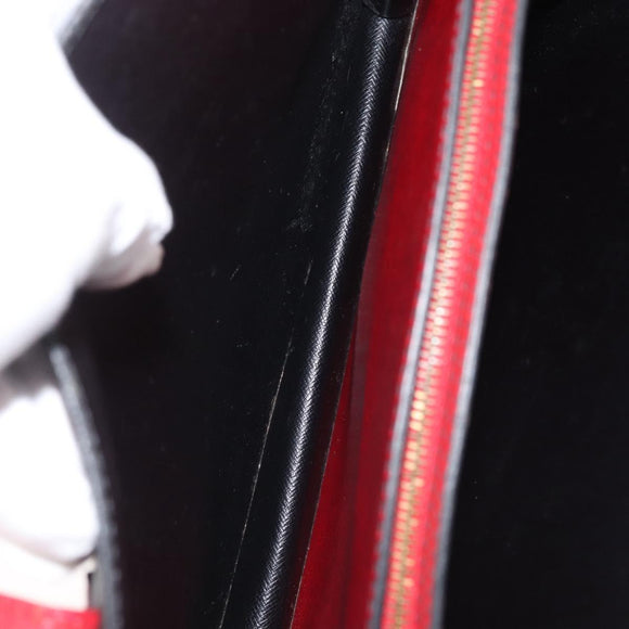 LOUIS VUITTON Epi Bicolor Varenne Hand Bag Black Red M52387 LV Auth 144026