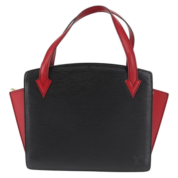 LOUIS VUITTON Epi Bicolor Varenne Hand Bag Black Red M52387 LV Auth 144026