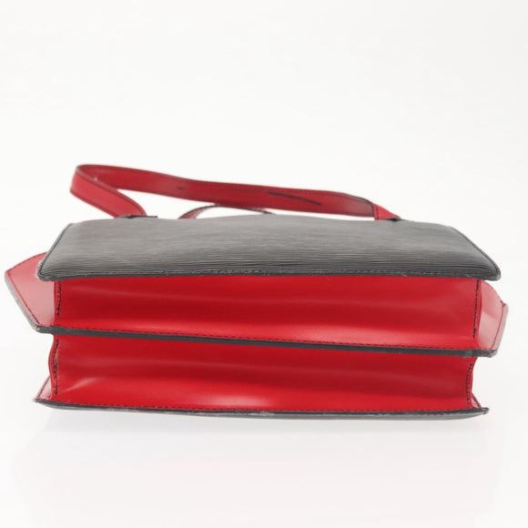 LOUIS VUITTON Epi Bicolor Varenne Hand Bag Black Red M52387 LV Auth 144026