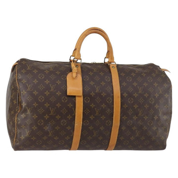 LOUIS VUITTON Monogram Keepall 55 Boston Bag M41424 LV Auth 144038