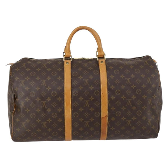 LOUIS VUITTON Monogram Keepall 55 Boston Bag M41424 LV Auth 144038