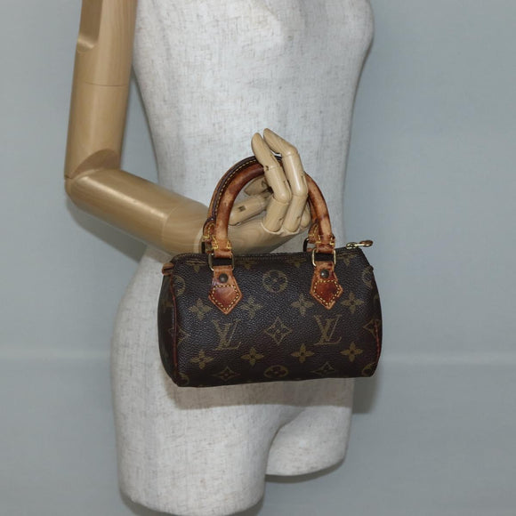 LOUIS VUITTON Monogram Mini Speedy Hand Bag M41534 LV Auth 144052