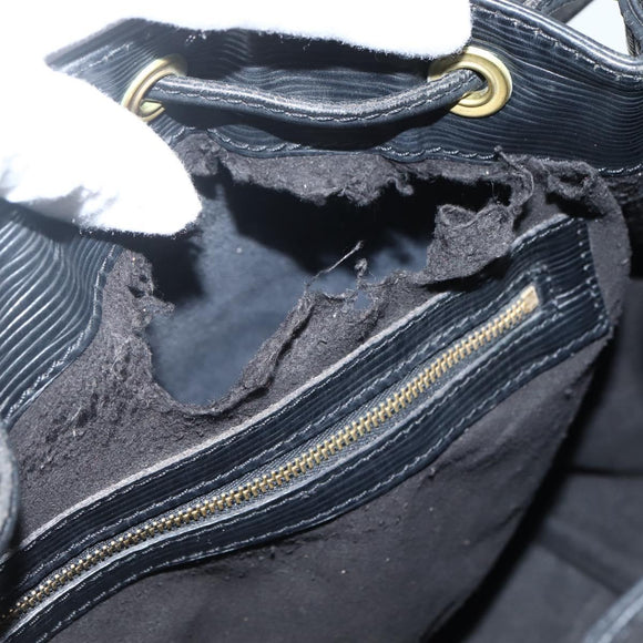 LOUIS VUITTON Epi Petit Noe Shoulder Bag Black M44102 LV Auth 144057