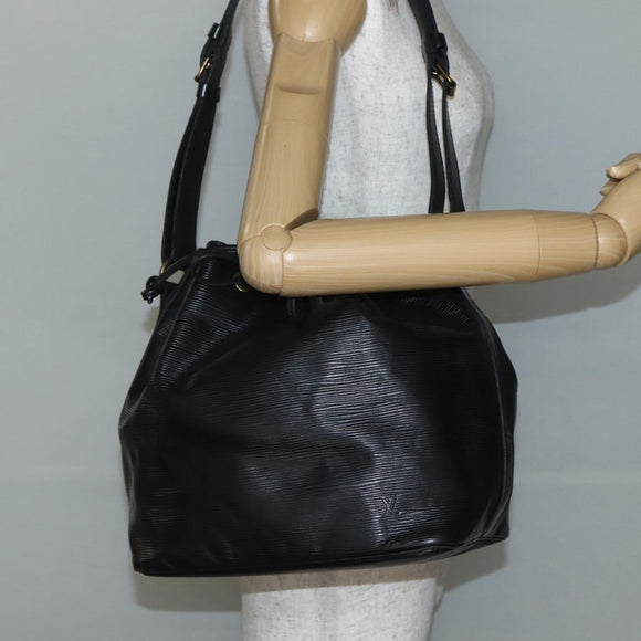 LOUIS VUITTON Epi Petit Noe Shoulder Bag Black M44102 LV Auth 144057