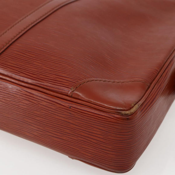 LOUIS VUITTON Epi Porte Documents Voyage Business Bag Brown M54478 Auth 144060