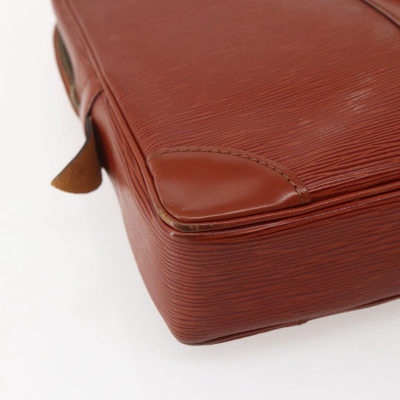 LOUIS VUITTON Epi Porte Documents Voyage Business Bag Brown M54478 Auth 144060