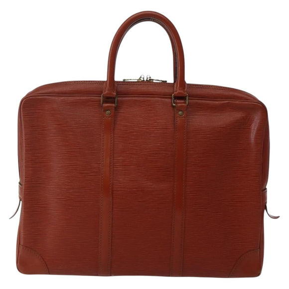 LOUIS VUITTON Epi Porte Documents Voyage Business Bag Brown M54478 Auth 144060