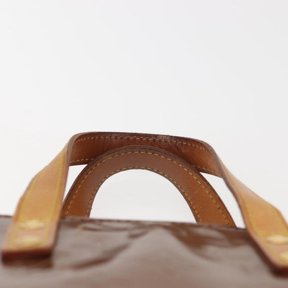 LOUIS VUITTON Monogram Vernis Reade PM Hand Bag Bronze M91146 LV Auth 144062