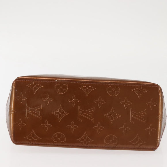 LOUIS VUITTON Monogram Vernis Reade PM Hand Bag Bronze M91146 LV Auth 144062