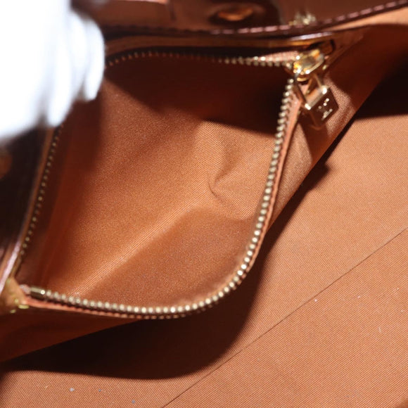 LOUIS VUITTON Monogram Vernis Reade PM Hand Bag Bronze M91146 LV Auth 144062