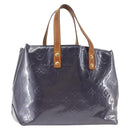 LOUIS VUITTON Monogram Vernis Reade PM Hand Bag Indigo M91335 LV Auth 144063-1
