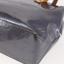 LOUIS VUITTON Monogram Vernis Reade PM Hand Bag Indigo M91335 LV Auth 144063-15