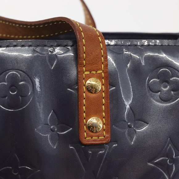 LOUIS VUITTON Monogram Vernis Reade PM Hand Bag Indigo M91335 LV Auth 144063
