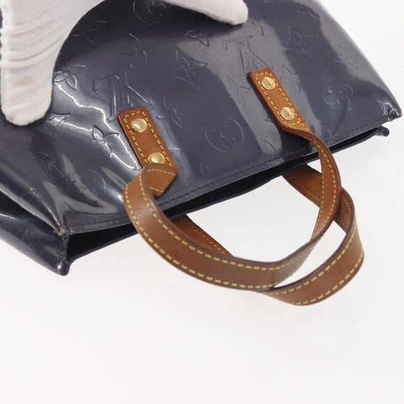 LOUIS VUITTON Monogram Vernis Reade PM Hand Bag Indigo M91335 LV Auth 144063