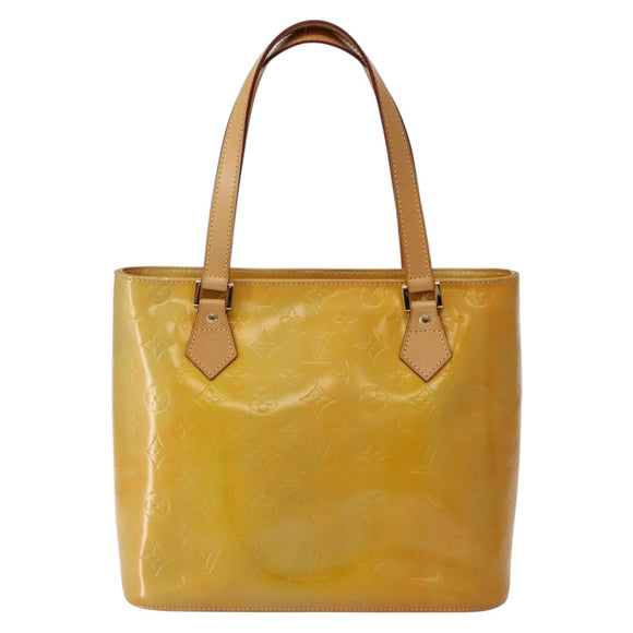 LOUIS VUITTON Monogram Vernis Houston Hand Bag Gris M91053 LV Auth 144065