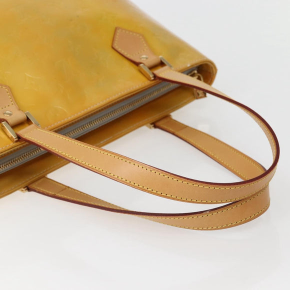 LOUIS VUITTON Monogram Vernis Houston Hand Bag Gris M91053 LV Auth 144065