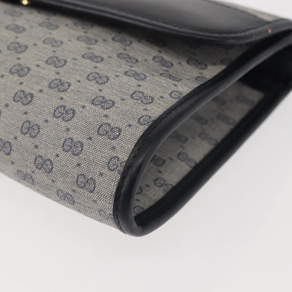 GUCCI Micro GG Supreme Shoulder Bag PVC Navy Gold 004 89 1041 Auth 144072