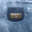 GUCCI Micro GG Supreme Shoulder Bag PVC Navy Gold 004 89 1041 Auth 144072-18