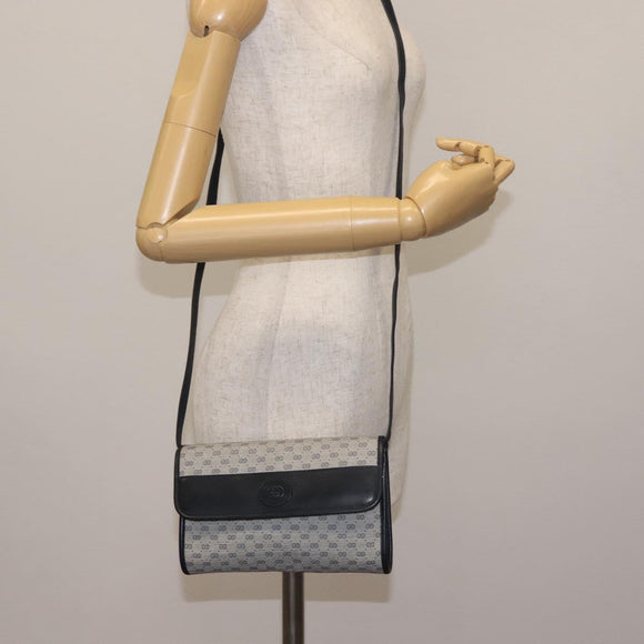 GUCCI Micro GG Supreme Shoulder Bag PVC Navy Gold 004 89 1041 Auth 144072