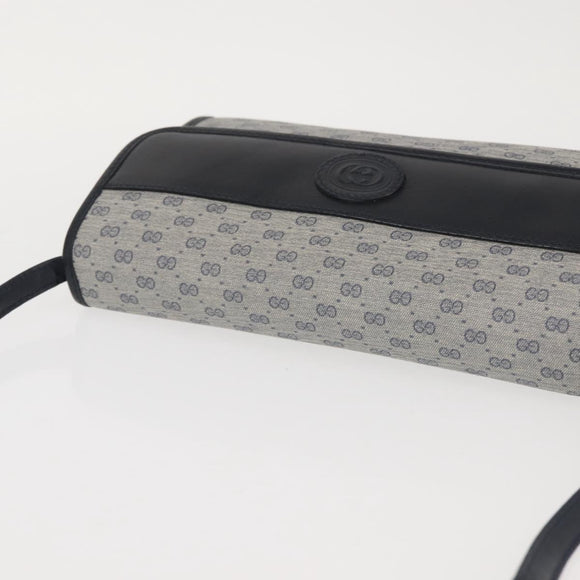 GUCCI Micro GG Supreme Shoulder Bag PVC Navy Gold 004 89 1041 Auth 144072