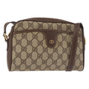 GUCCI GG Supreme Shoulder Bag PVC Beige Silver 001 58 6594 Auth 144076-1