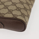 GUCCI GG Supreme Shoulder Bag PVC Beige Silver 001 58 6594 Auth 144076-10