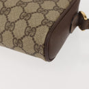 GUCCI GG Supreme Shoulder Bag PVC Beige Silver 001 58 6594 Auth 144076-11