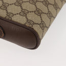 GUCCI GG Supreme Shoulder Bag PVC Beige Silver 001 58 6594 Auth 144076-12