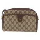GUCCI GG Supreme Shoulder Bag PVC Beige Silver 001 58 6594 Auth 144076-2