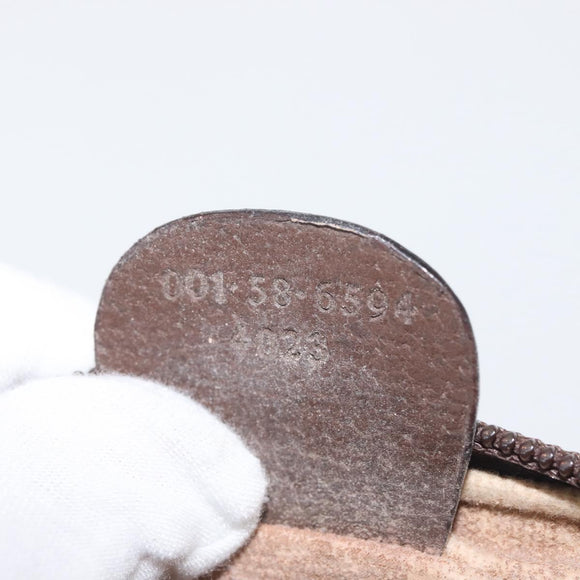 GUCCI GG Supreme Shoulder Bag PVC Beige Silver 001 58 6594 Auth 144076