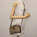 GUCCI GG Supreme Shoulder Bag PVC Beige Silver 001 58 6594 Auth 144076-22