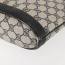 GUCCI GG Supreme Horsebit Shoulder Bag PVC Navy Gold 23 01 3373 Auth 144078-15