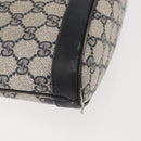 GUCCI GG Supreme Horsebit Shoulder Bag PVC Navy Gold 23 01 3373 Auth 144078-16