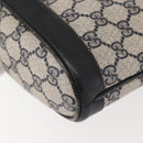 GUCCI GG Supreme Horsebit Shoulder Bag PVC Navy Gold 23 01 3373 Auth 144078-9