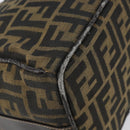 FENDI Zucca Canvas Vanity Bag Black Brown gold Auth 144081-12