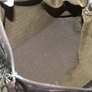 FENDI Zucca Canvas Hand Bag Brown Black Silver Auth 144082-12