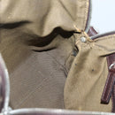 FENDI Zucca Canvas Hand Bag Brown Black Silver Auth 144082-17