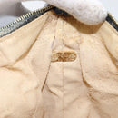 FENDI Zucca Canvas Vanity Pouch Black Brown gold Auth 144083-16