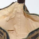 FENDI Zucca Canvas Vanity Pouch Black Brown gold Auth 144083-19