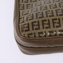 FENDI Zucchino Canvas Shoulder Bag Enamel Beige Auth 144084-15