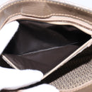 FENDI Zucchino Canvas Shoulder Bag Enamel Beige Auth 144084-12