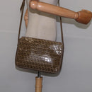 FENDI Zucchino Canvas Shoulder Bag Enamel Beige Auth 144084-19