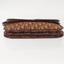 Christian Dior Trotter Canvas Shoulder Bag Red Gold Auth 144089-6