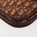 Christian Dior Trotter Canvas Shoulder Bag Red Gold Auth 144089-16